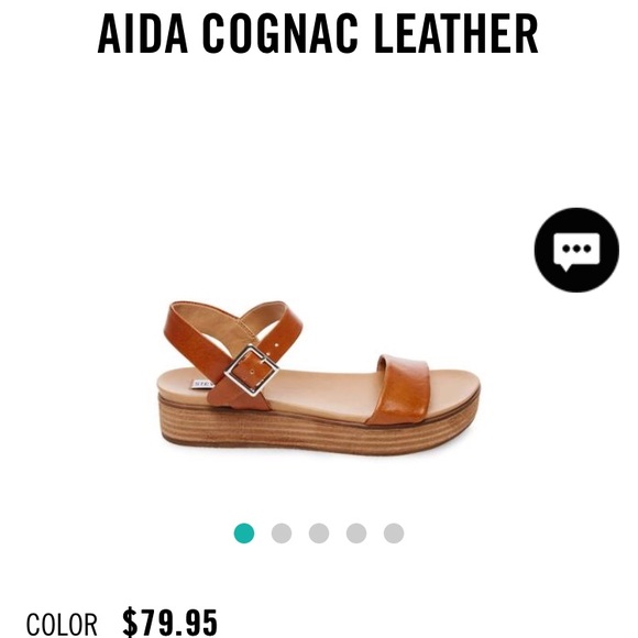 Steve Madden Aida Cognac Leather 